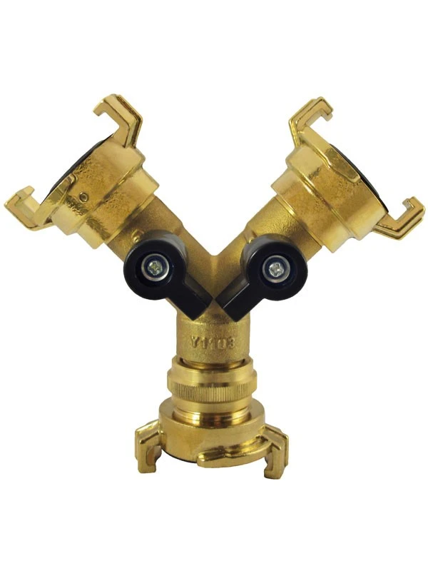 Schnellkupplung Y-Verteiler Mit Absperrhahn (Art.Nr. 571294)